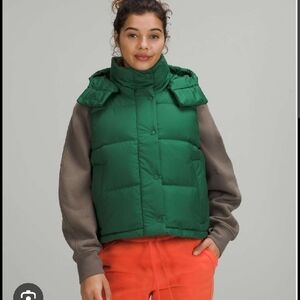 Green Puffer Vest for Women